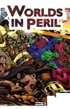 Load image into Gallery viewer, worlds in peril superhero rpg cover
